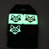 Fox Head Cats Eye - white glows in the dark
