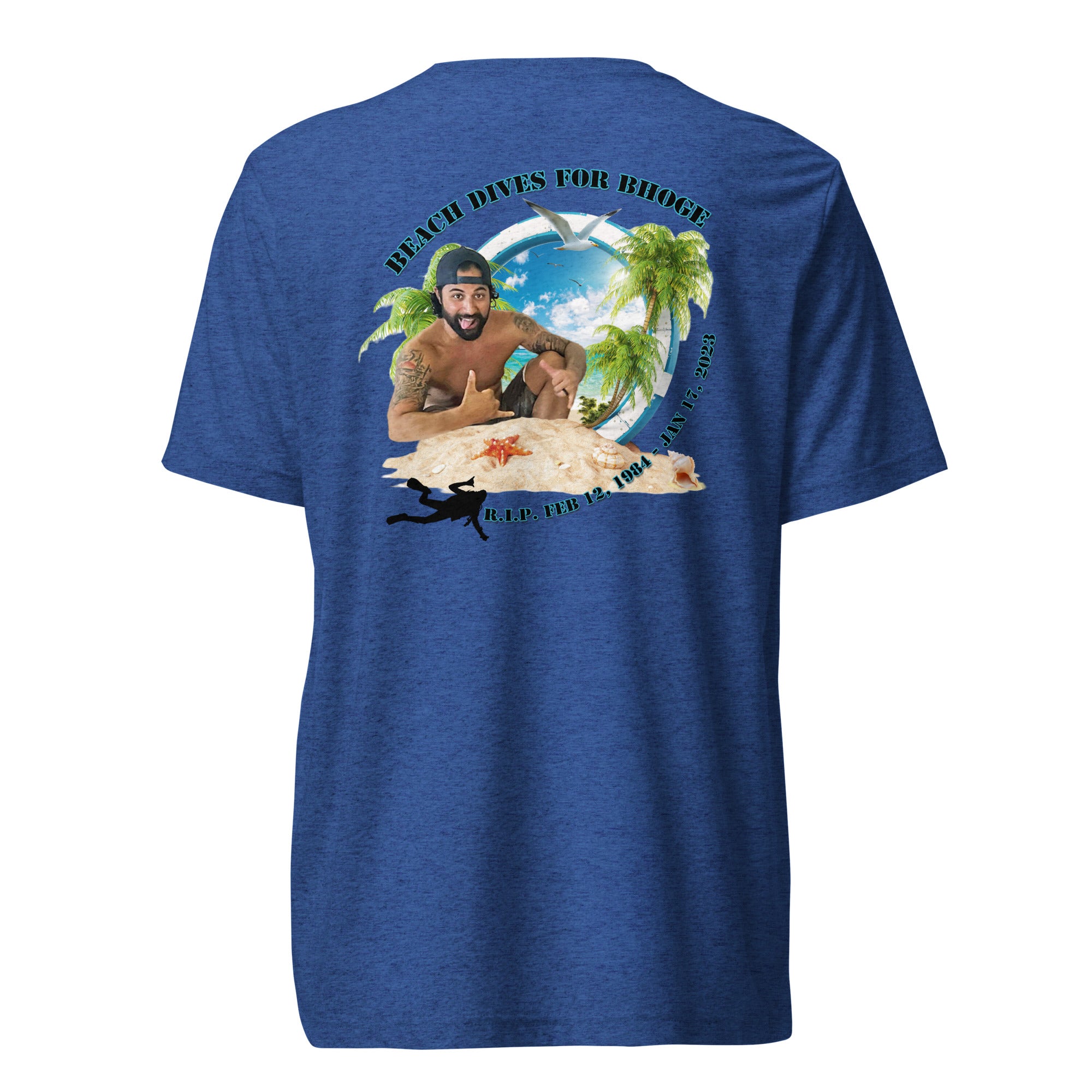 Beach Dives For Berto shirt by Rogue Dynamics