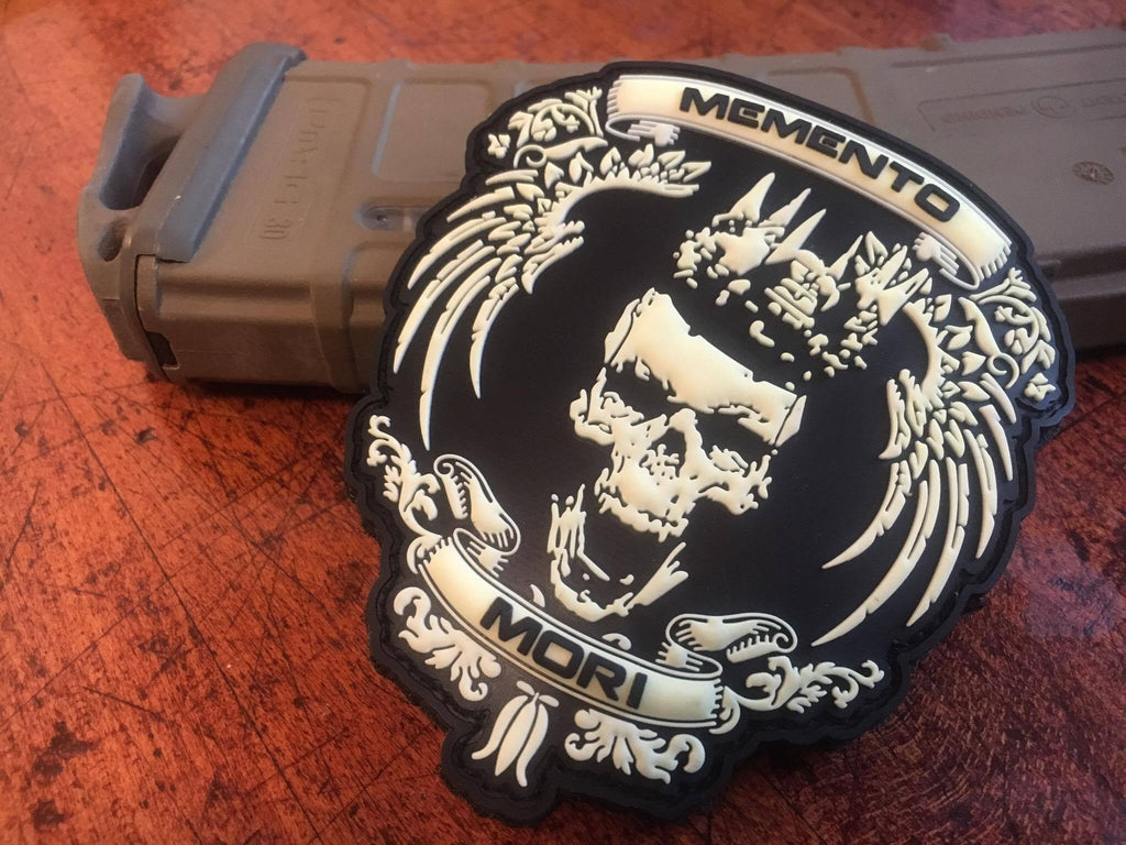 Memento Mori 4 inch PVC glow patch by Rogue Dynamics
