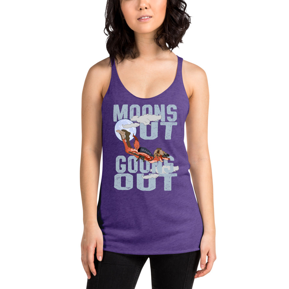Moons Out Goons Out Racerback Tank by Rogue Dynamics