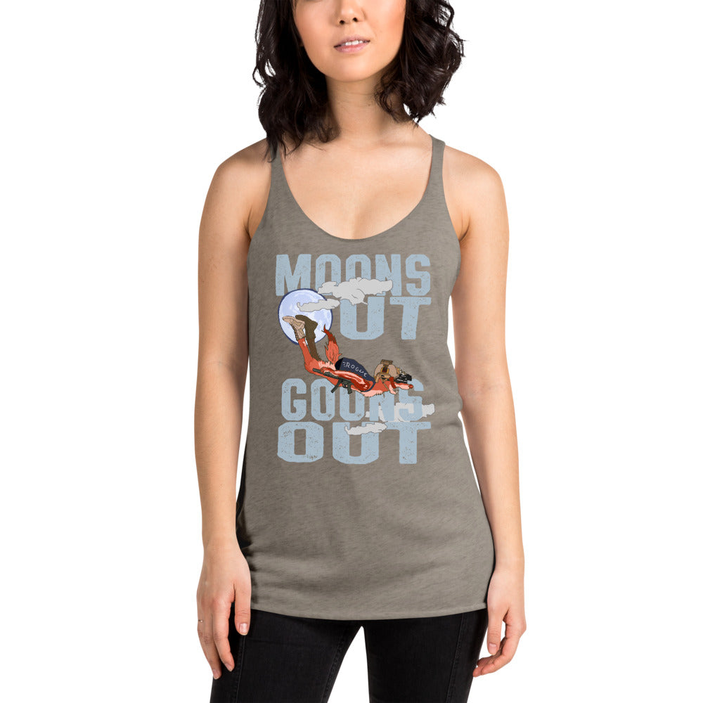 Moons Out Goons Out Racerback Tank by Rogue Dynamics