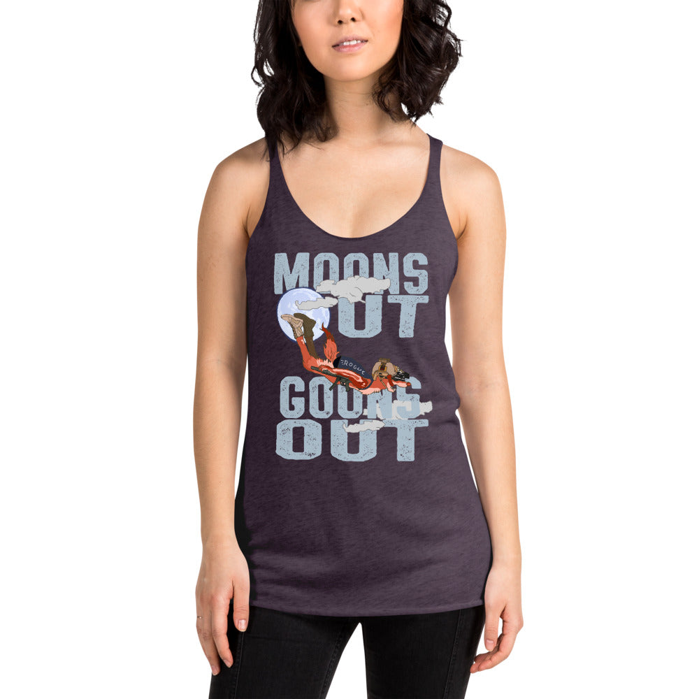 Moons Out Goons Out Racerback Tank by Rogue Dynamics