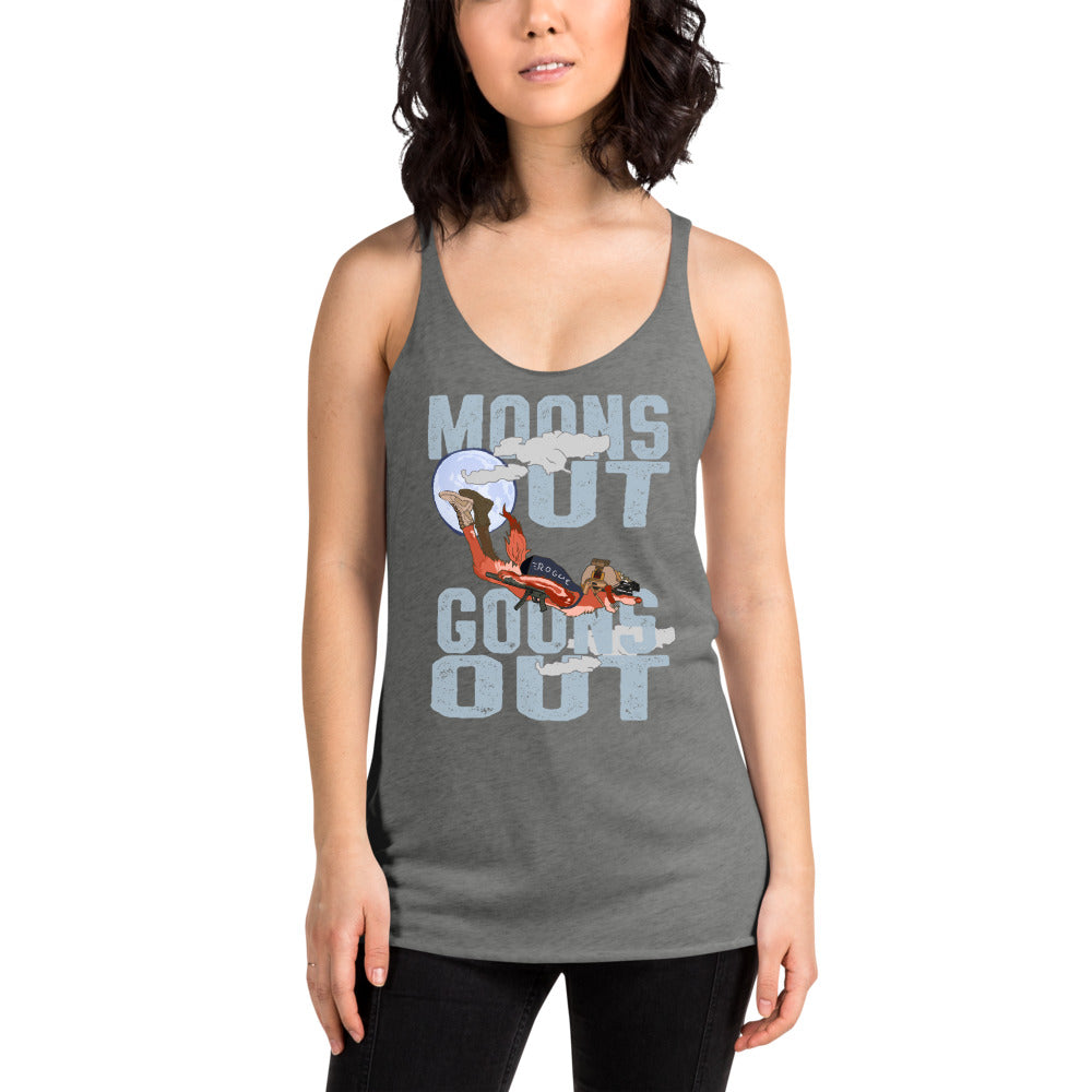 Moons Out Goons Out Racerback Tank by Rogue Dynamics