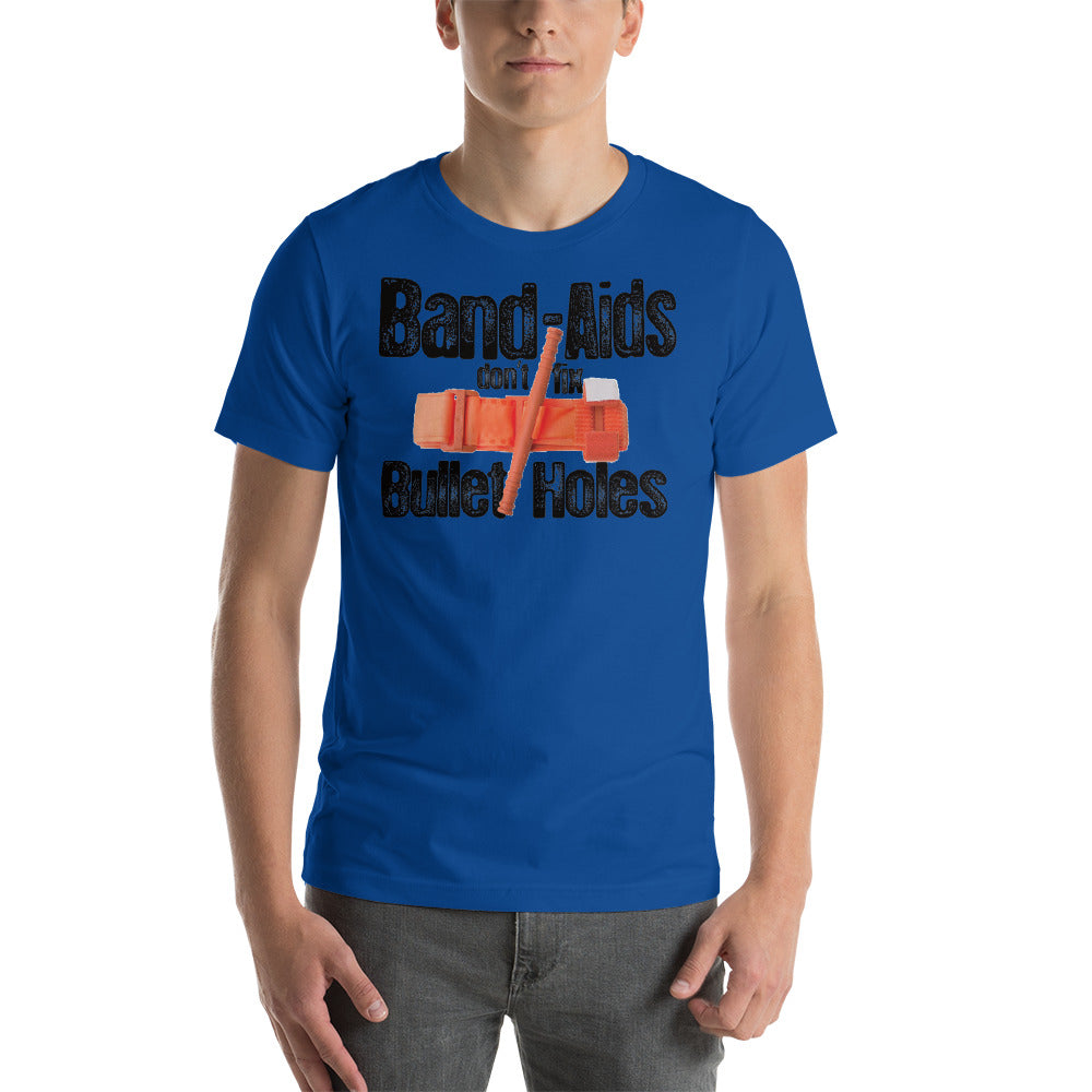 Band Aids Dont Fix Bullet Holes shirt by Rogue Dynamics