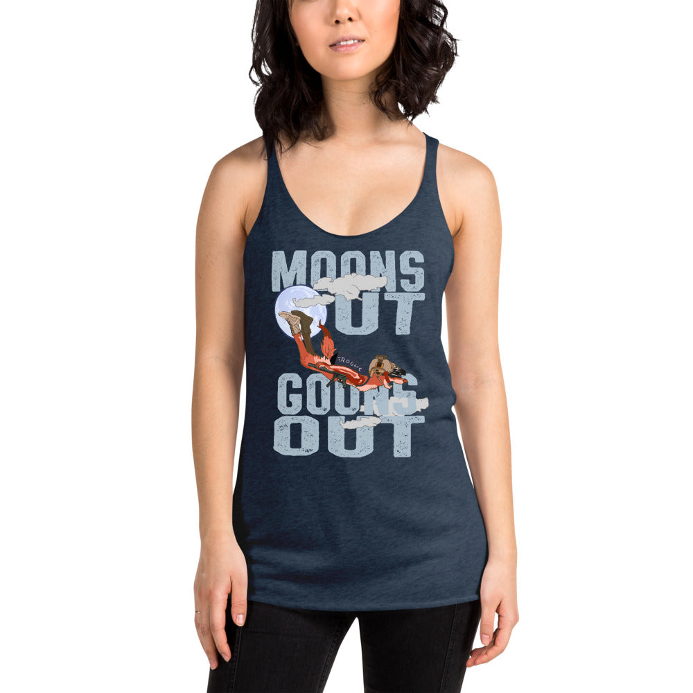 Moons Out Goons Out Racerback Tank by Rogue Dynamics