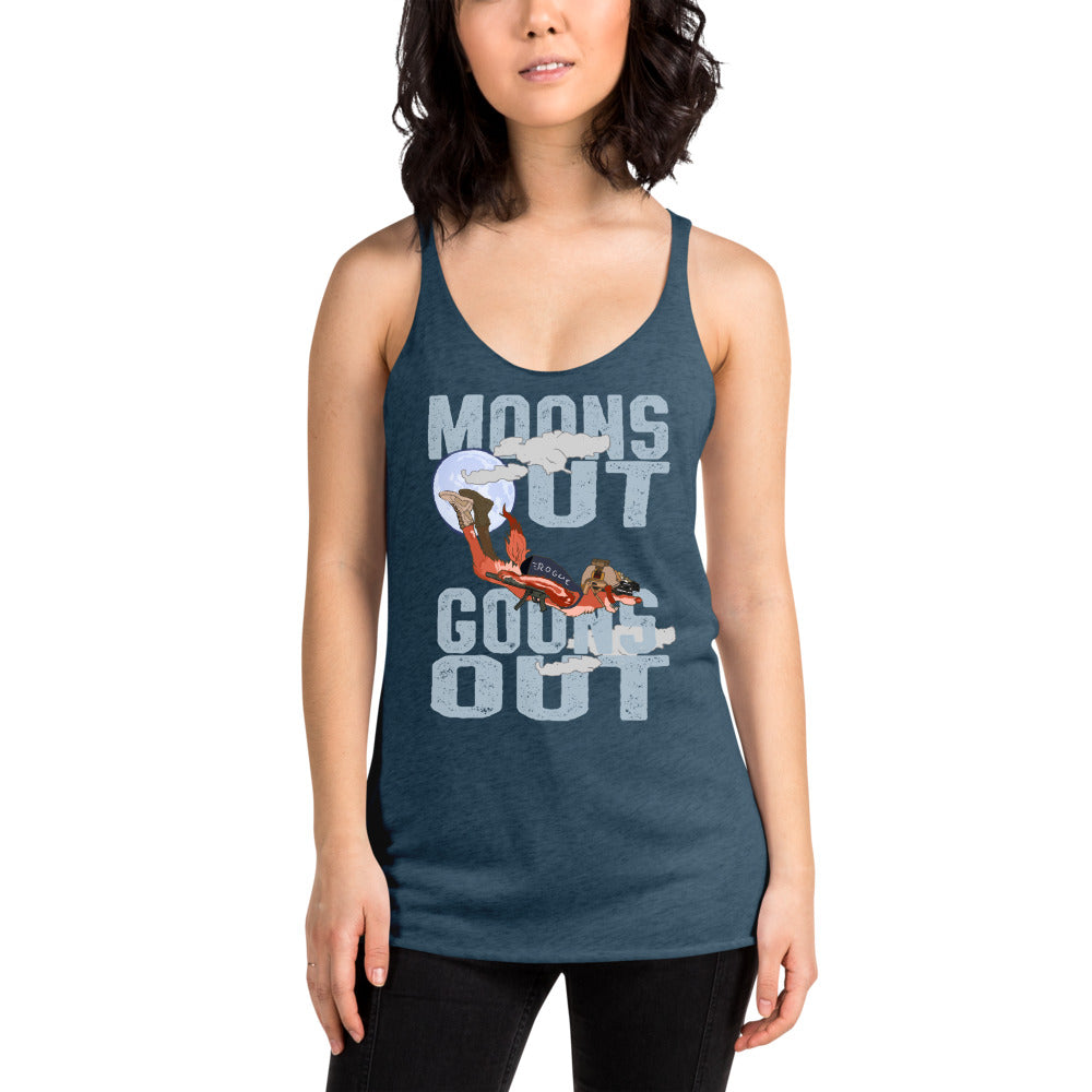 Moons Out Goons Out Racerback Tank by Rogue Dynamics