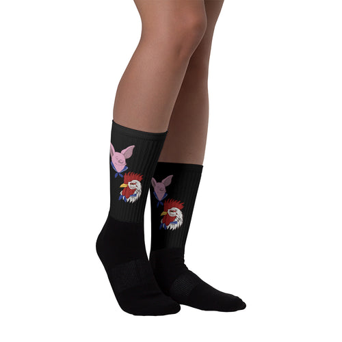 Pig and Rooster Sailor Socks by Rogue Dynamics