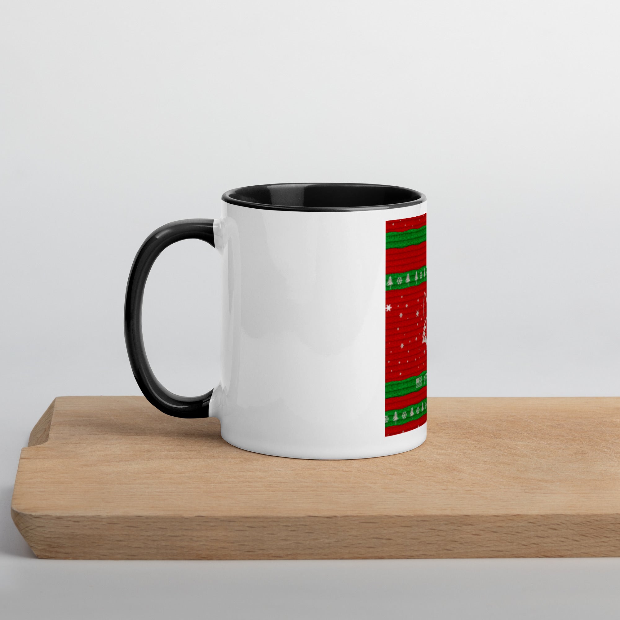 Santa Actual Christmas Sweater Mug with Color Inside