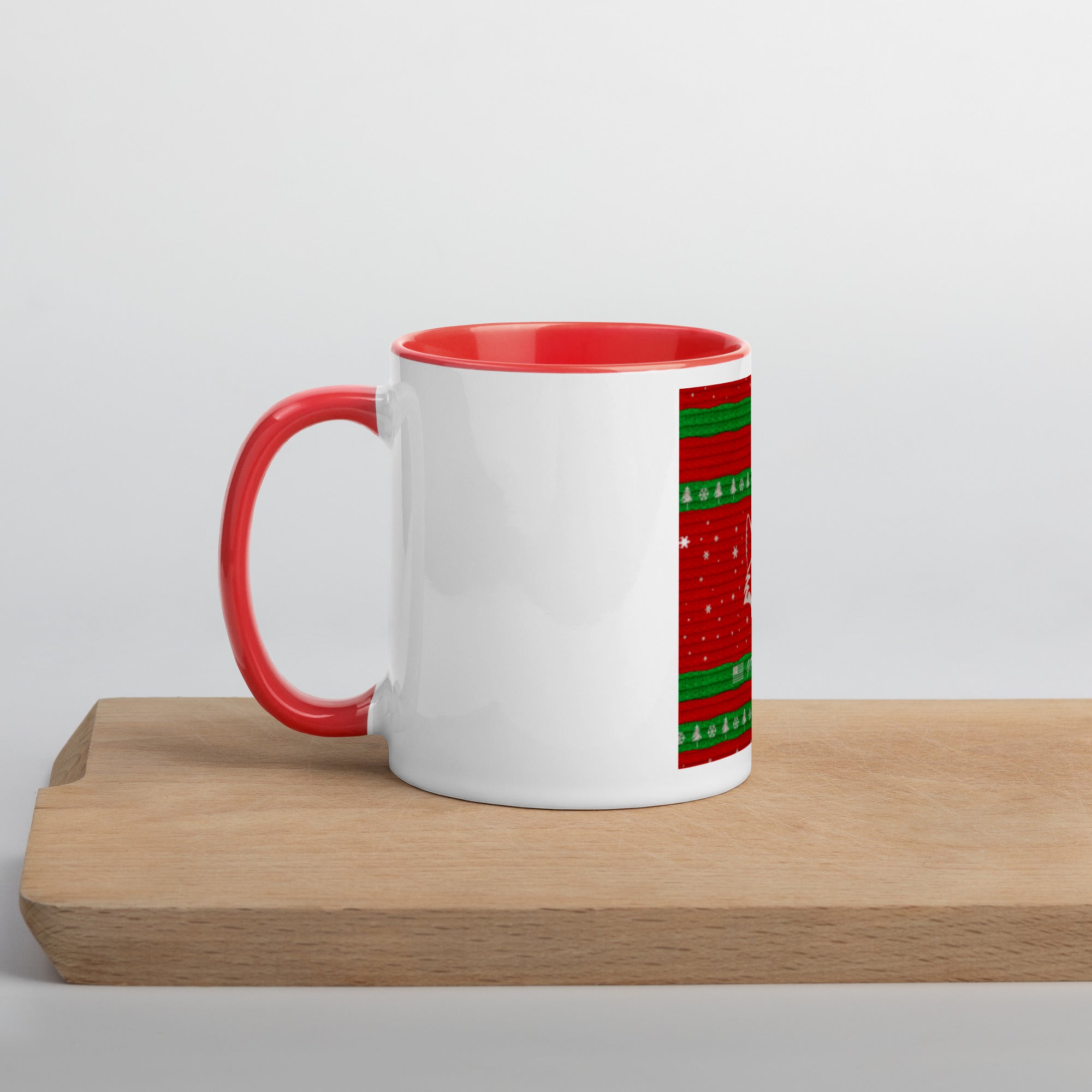 Santa Actual Christmas Sweater Mug with Color Inside