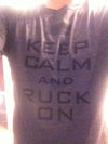 Keep Calm And Ruck On - Black on Grey